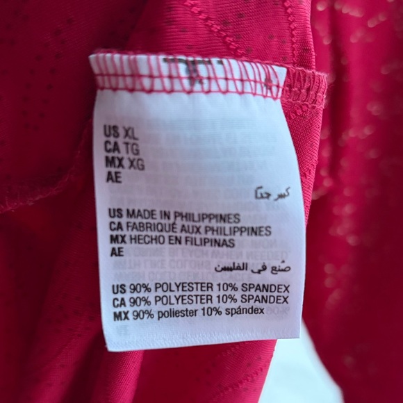 🆕🌹JM Collection Red Jacquard Knit Sparkle Top Glam Blouse Size XL Petite Large - Picture 15 of 16